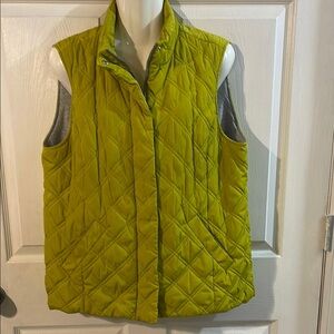 Jones New York Bright Green Quilted Vest
